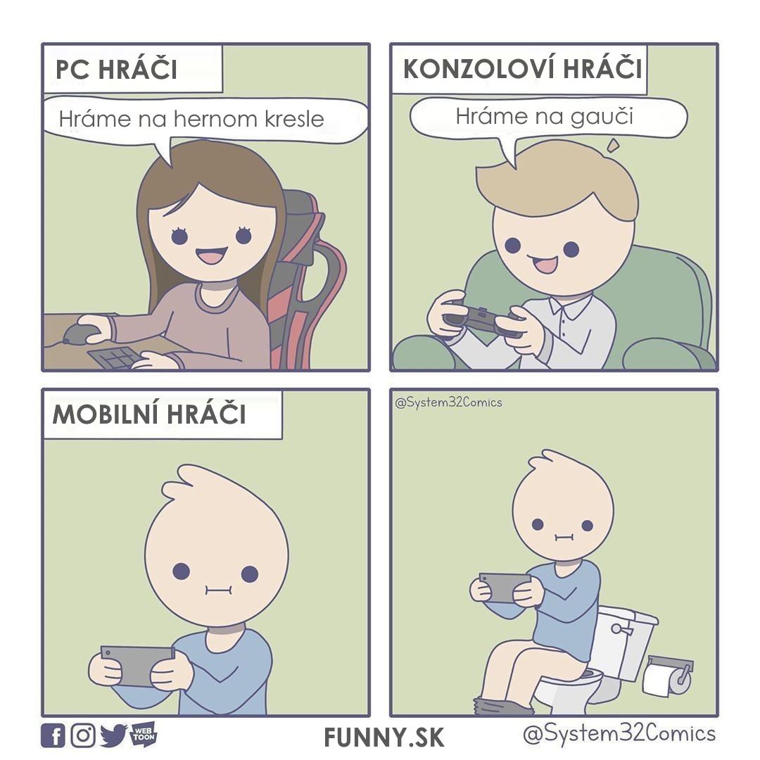 Ako hrajú jednotliví hráči na PC, konozolách a mobiloch?